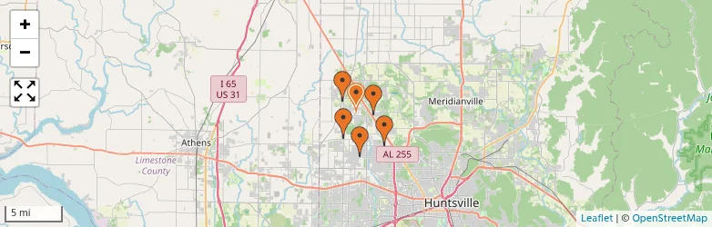 Related schools map