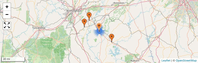 Related schools map
