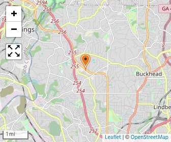 Map of Atlanta Speech School