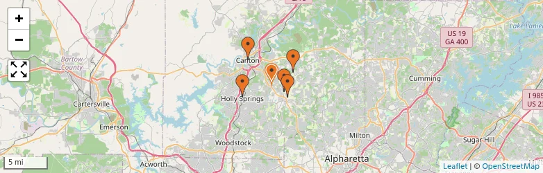 Related schools map