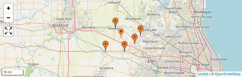 Related schools map