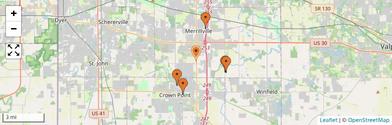 Related schools map