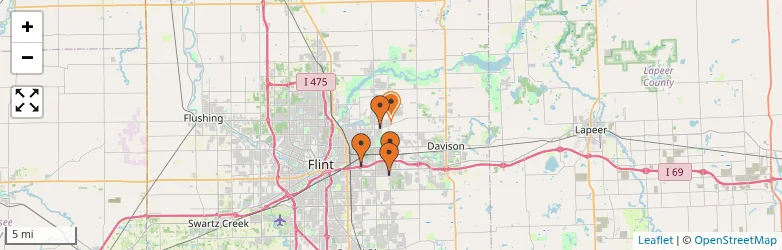 Related schools map