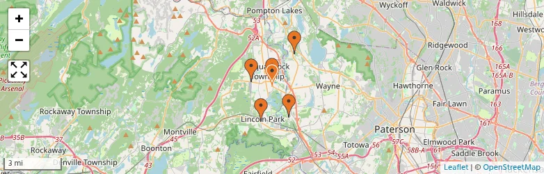 Related schools map
