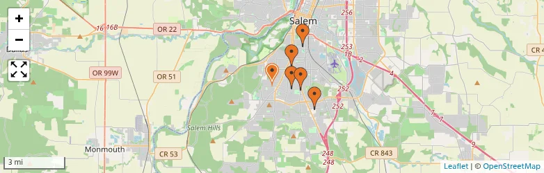 Related schools map
