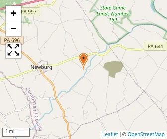 Map of Covered Bridge Amish School
