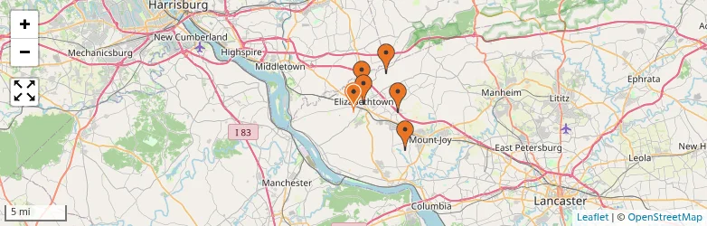 Related schools map
