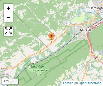Map of Locust Grove Amish School
