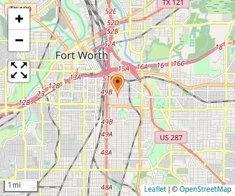 Map of Cristo Rey Forth Worth High School