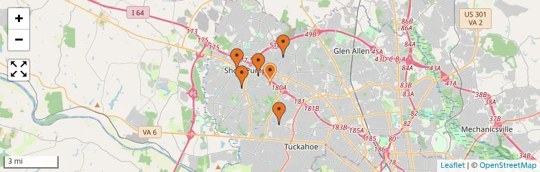 Related schools map