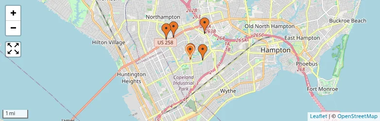 Related schools map