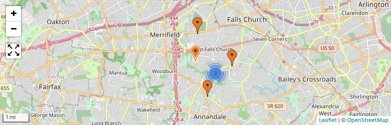 Related schools map