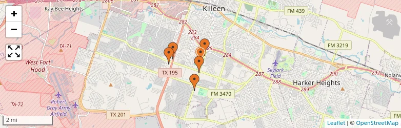 Related schools map
