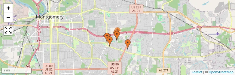 Related schools map