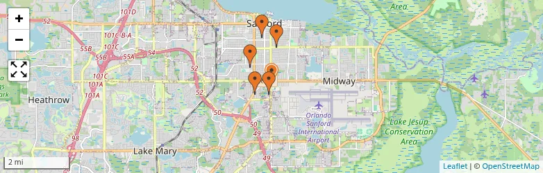 Related schools map