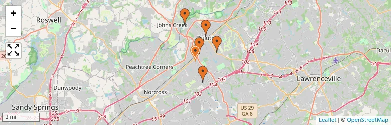 Related schools map