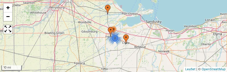 Related schools map