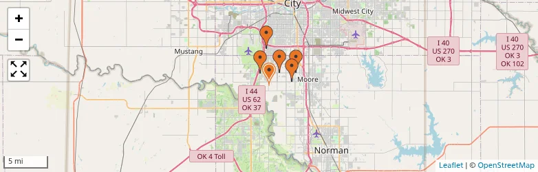 Related schools map