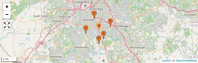 Related schools map