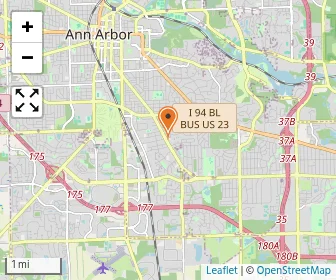 Map of Ann Arbor Children's House