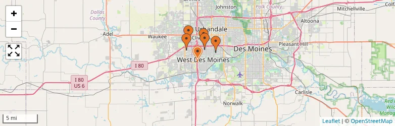 Related schools map