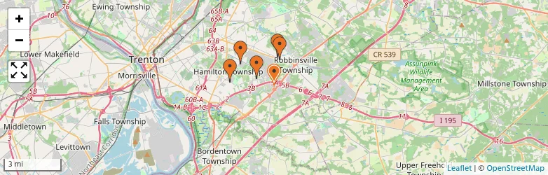 Related schools map