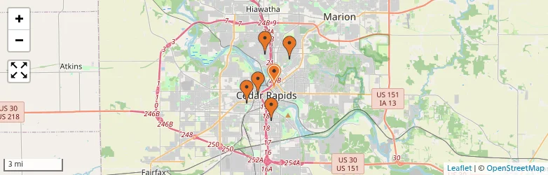 Related schools map