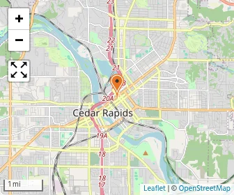 Map of Downtown Cedar Rapids KinderCare