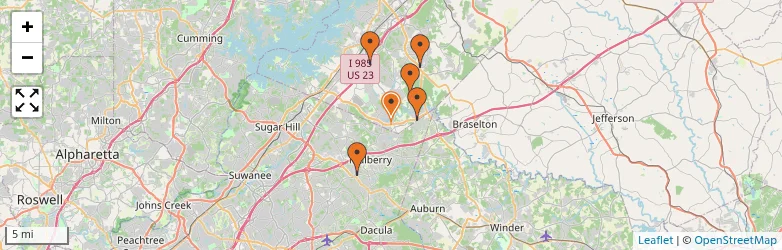 Related schools map