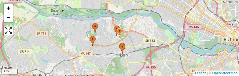 Related schools map