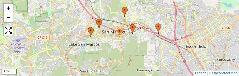 Related schools map