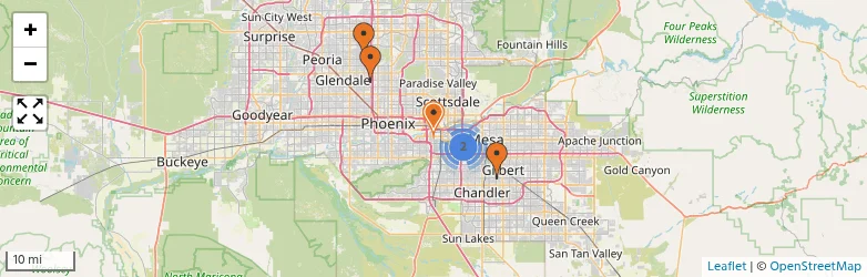Related schools map