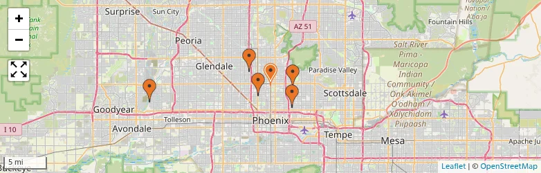 Related schools map