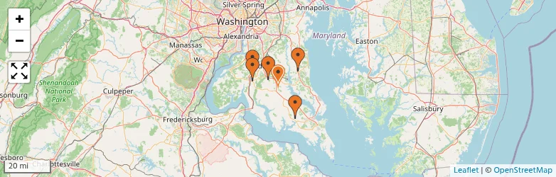 Related schools map