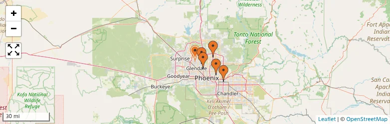 Related schools map