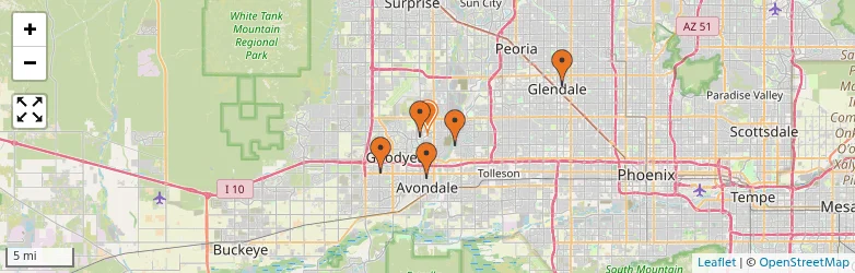 Related schools map