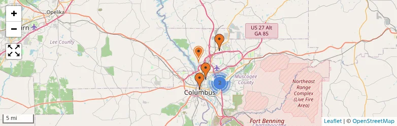 Related schools map