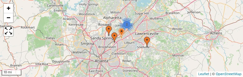 Related schools map