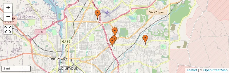Related schools map