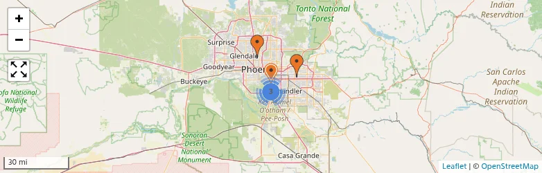 Related schools map