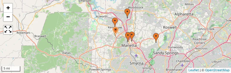 Related schools map