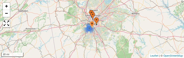 Related schools map