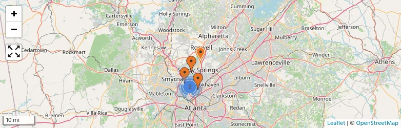 Related schools map