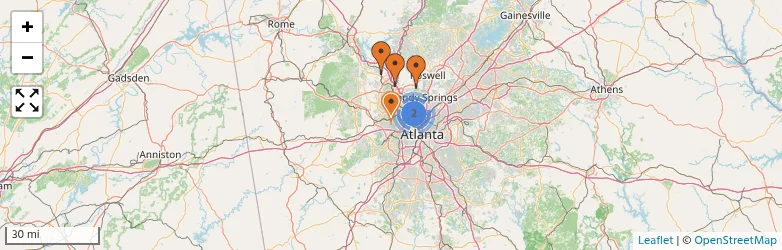 Related schools map