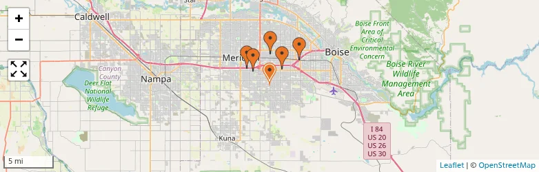Related schools map