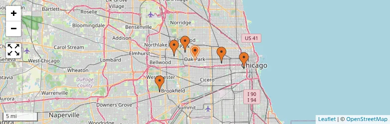 Related schools map