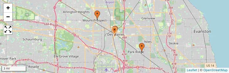 Related schools map