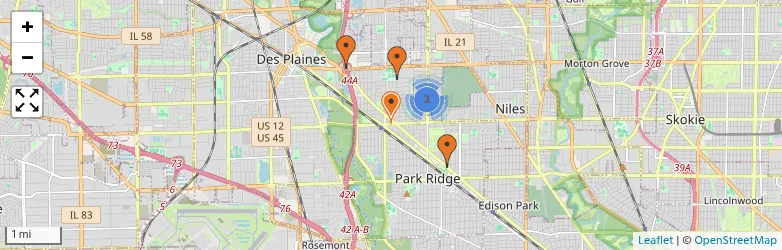 Related schools map