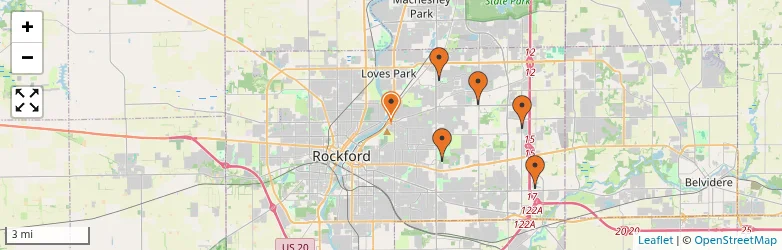 Related schools map
