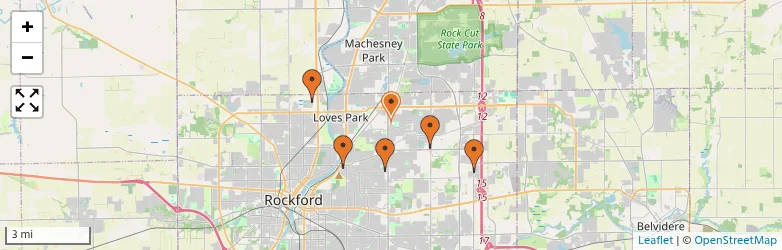 Related schools map